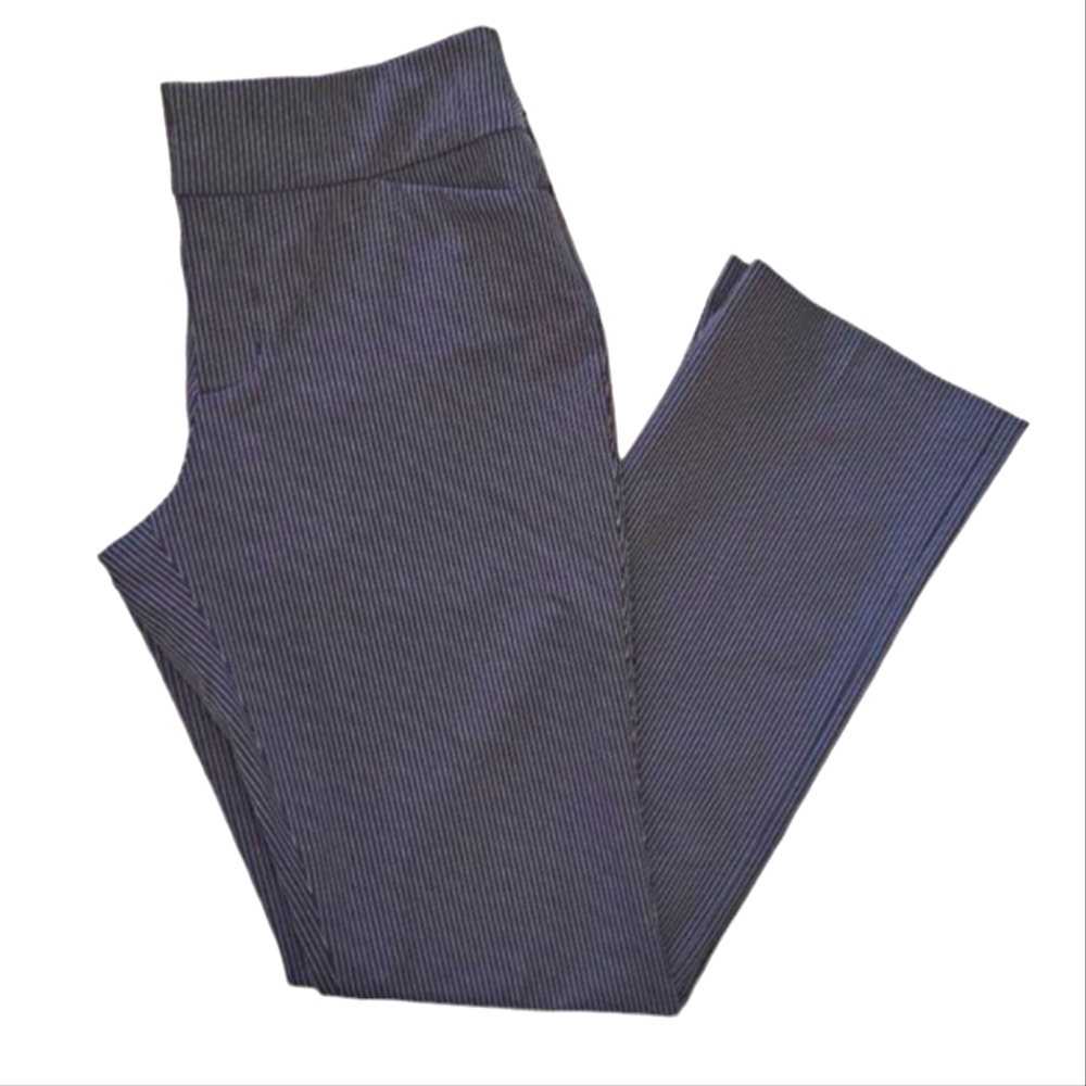 Liverpool Navy Blue Ministripe Striped Slacks Career Pants Size 8